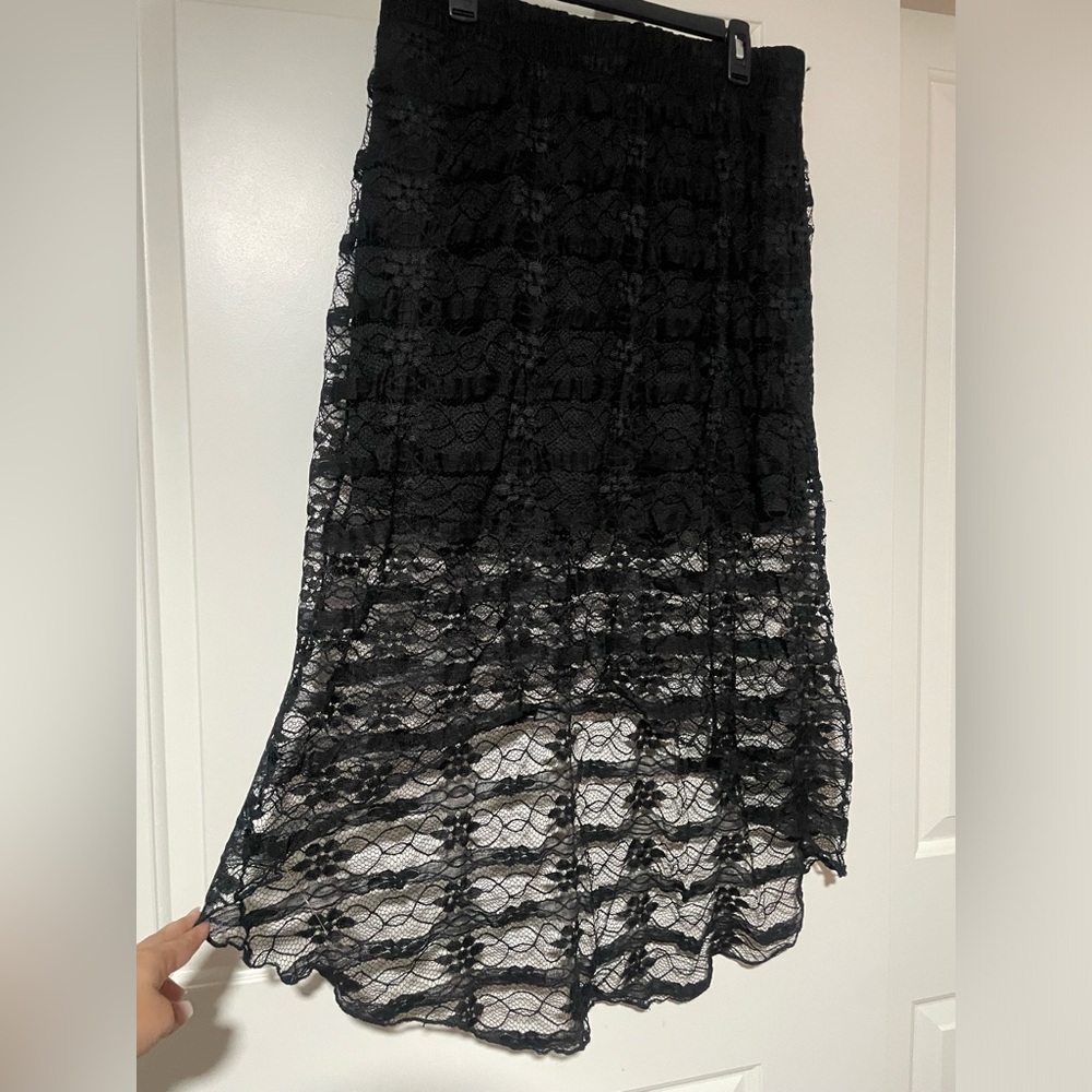 ▪️Black Lace High Low Skirt▪️